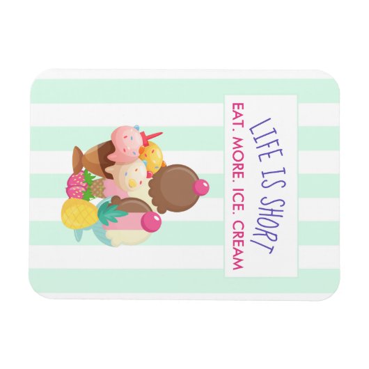 人生は食べ短い マグネット (横)