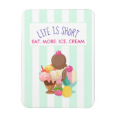 人生は食べ短い マグネット (縦)