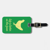 人生は養鶏場のおもしろいスケッチ ラゲッジタグ (正面横)