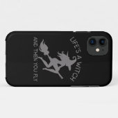 人生は魔女で、それから面白いハロウィーンを飛ぶ Case-Mate iPhoneケース (裏面(横))