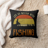 人生は魚釣り クッション (ブランケット)