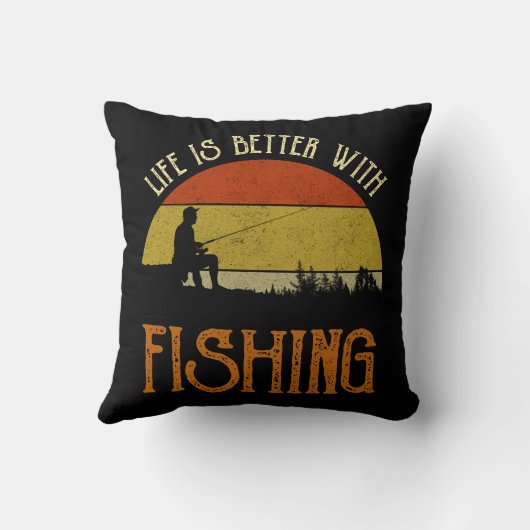 人生は魚釣り クッション (裏面)