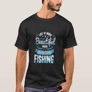 人生は魚釣り Tシャツ