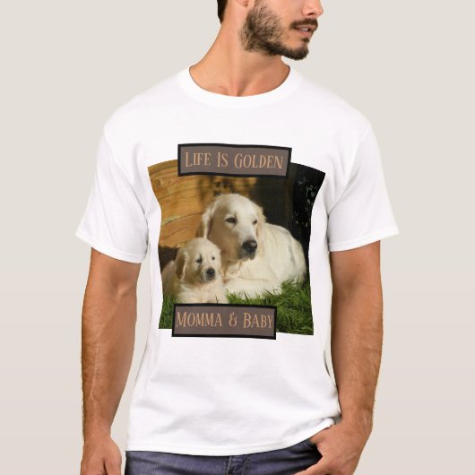 人生は黄金犬 Tシャツ (正面)