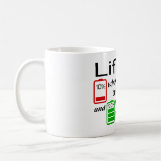 人生は10%あなたへの何が起こるかマグカップ コーヒーマグカップ