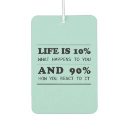 人生は10%あなたへの引用文やる気を起こさせる カーエアーフレッシュナー