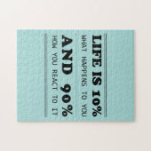 人生は10%あなたへの引用文やる気を起こさせる ジグソーパズル (横)