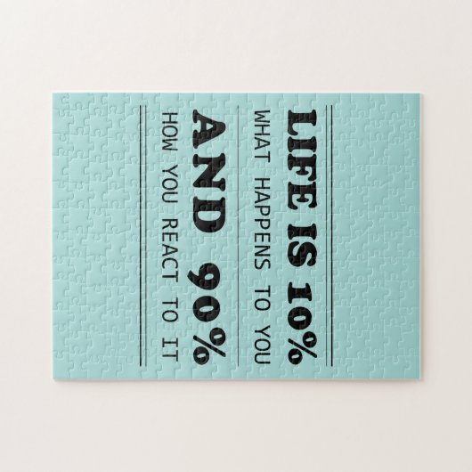 人生は10%あなたへの引用文やる気を起こさせる ジグソーパズル (横)