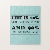 人生は10%あなたへの引用文やる気を起こさせる ジグソーパズル (縦)