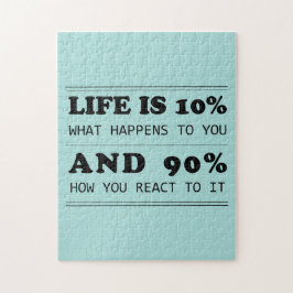 人生は10%あなたへの引用文やる気を起こさせる ジグソーパズル