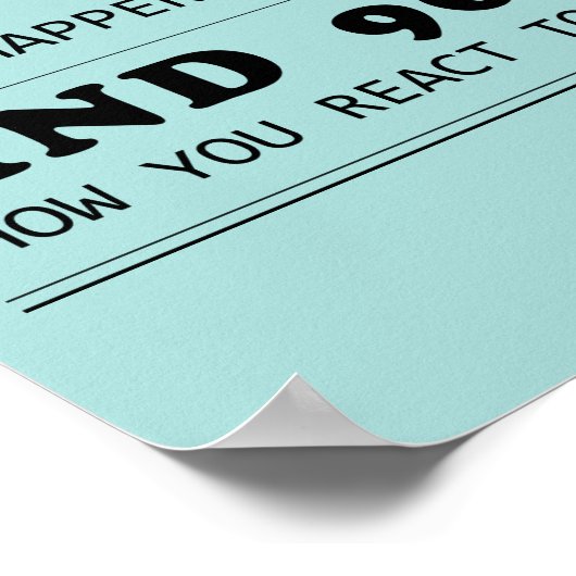 人生は10%あなたへの引用文やる気を起こさせる ポスター (角)