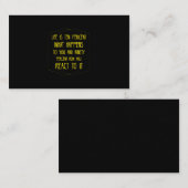 人生は10%引用文感動的黄色 名刺 (正面/裏面)