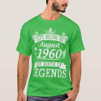 人生は1960年に威厳がある始まる伝説の誕生60 Tシャツ