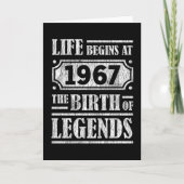 人生は1967年に始まる伝説の誕生55誕生日 カード (正面)