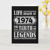 人生は1974年に始まる伝説の誕生48誕生日 カード (黄色い花)