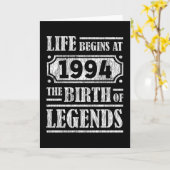 人生は1994年に始まる伝説の誕生28誕生日 カード (黄色い花)