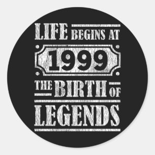 人生は1999年伝説の誕生23誕生日 ラウンドシール