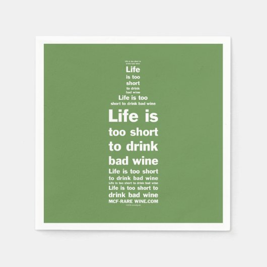人生は2短いナプキン3 スタンダードカクテルナプキン (正面)
