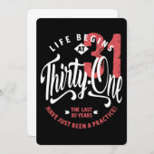 人生は31から始まる |第31誕生日 招待状 (正面/裏面)