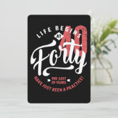 人生は40時に始まる | 40th誕生日 カード (スタンド正面)