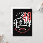 人生は40時に始まる | 40th誕生日 カード (正面/裏面インサイチュ)