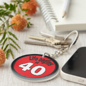 人生は40時に始まる | 40th誕生日 キーホルダー (正面右)