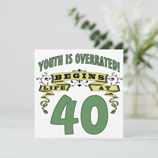 人生は40歳の誕生日から始まる カード (スタンド正面)