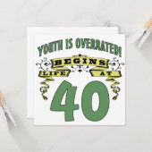 人生は40歳の誕生日から始まる カード (正面/裏面インサイチュ)