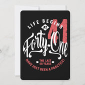 人生は41から始まる | 41番目の誕生日 招待状 (正面)