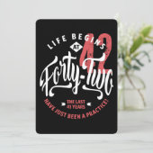 人生は42時に始まる | 42番目の誕生日 カード (スタンド正面)