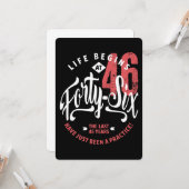 人生は46から始まる |第46誕生日 カード (正面/裏面インサイチュ)