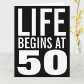 人生は50枚の誕生日・グリーティング・カードから始まる カード (黄色い花)