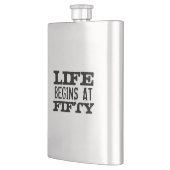 人生は5050おもしろい番誕生日の飲み物のフラスコで始まる フラスク (左)