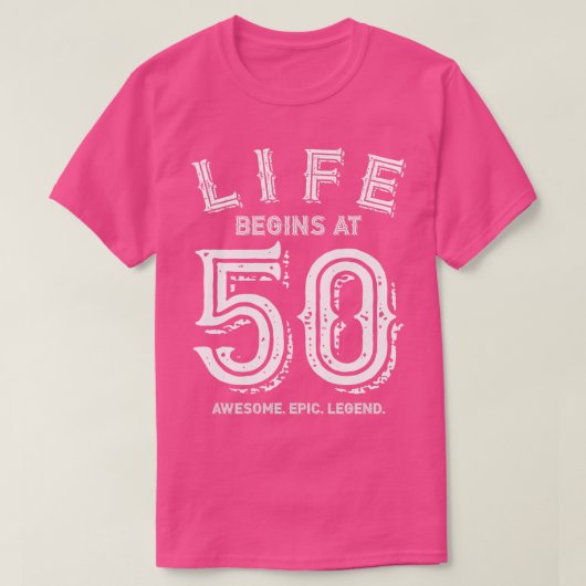 人生は50 3から始まる Tシャツ (デザイン正面)