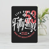 人生は53時に始まる | 53番目の誕生日 カード (スタンド正面)