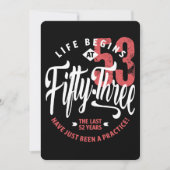 人生は53時に始まる | 53番目の誕生日 カード (正面)