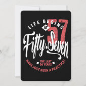 人生は57時に始まる | 57誕生日 カード (正面)