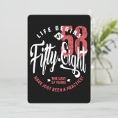 人生は58時に始まる | 58誕生日 カード (スタンド正面)