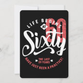 人生は60時に始まる |第60誕生日 カード (正面)