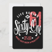 人生は61から始まる | 61番目の誕生日 招待状 (正面)