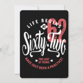 人生は62時に始まる | 62番目の誕生日 カード (正面)