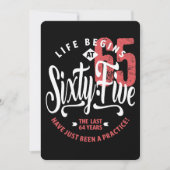 人生は65時に始まる |第65誕生日 カード (正面)