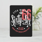 人生は66時に始まる |第66誕生日 カード (スタンド正面)