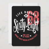 人生は68から始まる |第68誕生日 カード (正面)