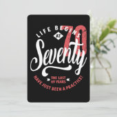 人生は70時に始まる |第70誕生日 カード (スタンド正面)