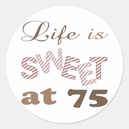 人生は75歳で甘い ラウンドシール (正面)