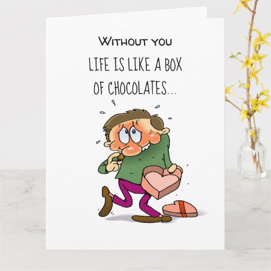 人生は、あなたの漫画のチョコレートの箱の恋しく思ようなものだ カード (黄色い花)