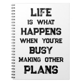 人生は…おもしろいやる気を起こさせる引用文 ノートブック