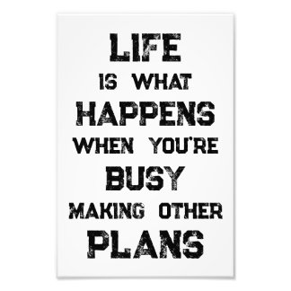 人生は…おもしろいやる気を起こさせる引用文 フォトプリント           