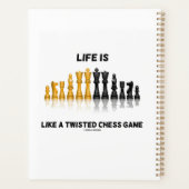 人生は、ねじれたチェスのゲーム反射チェスのようなものである プランナー手帳 (裏面)